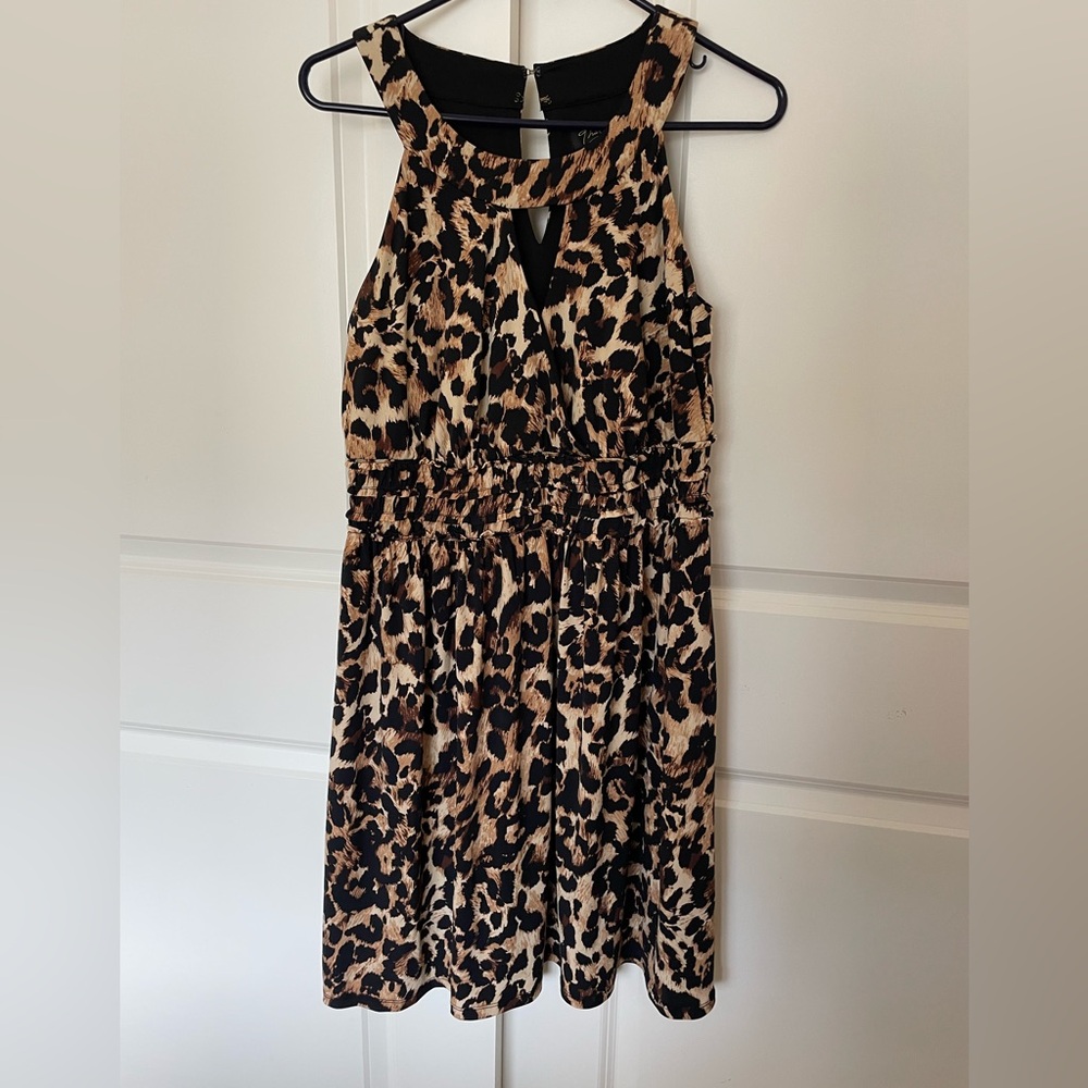 Thalia Leopard Print Party Dress